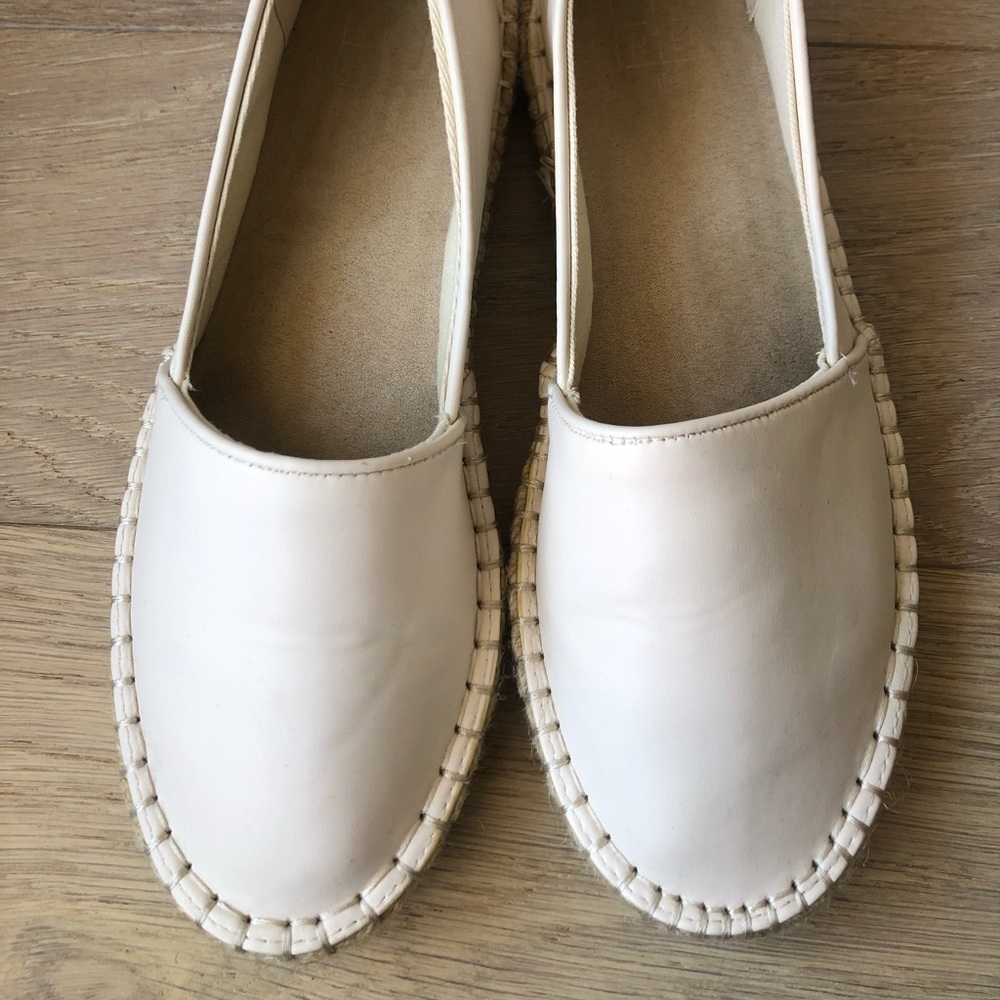Ivory Leather Espadrilles, sz8, CORE Life, the Bay